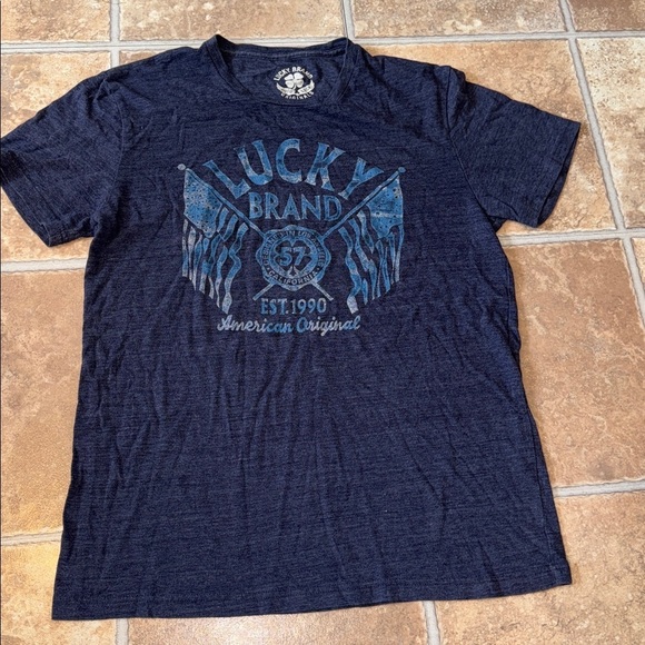 Lucky Brand Other - Lucky Brand Dark Blue Graphic T Shirt medium short sleeve